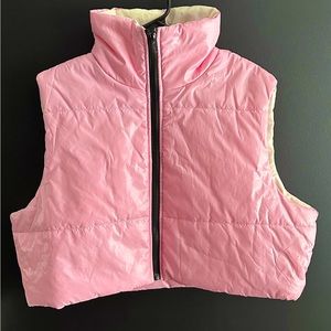 Zip-Up Crop Puffer Vest